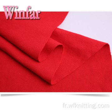Tissu tricoté en élasthanne polyester côtelé 2x2